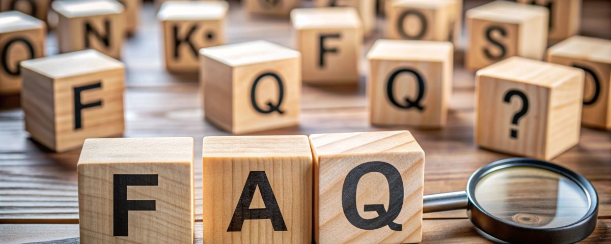 Wooden cubes with question marks