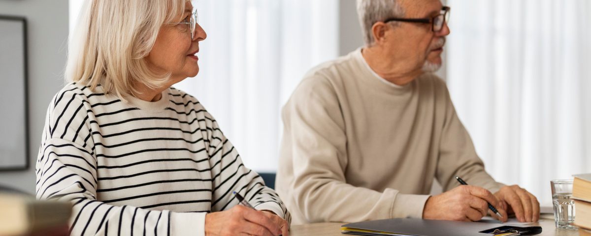 Man and woman with paperwork