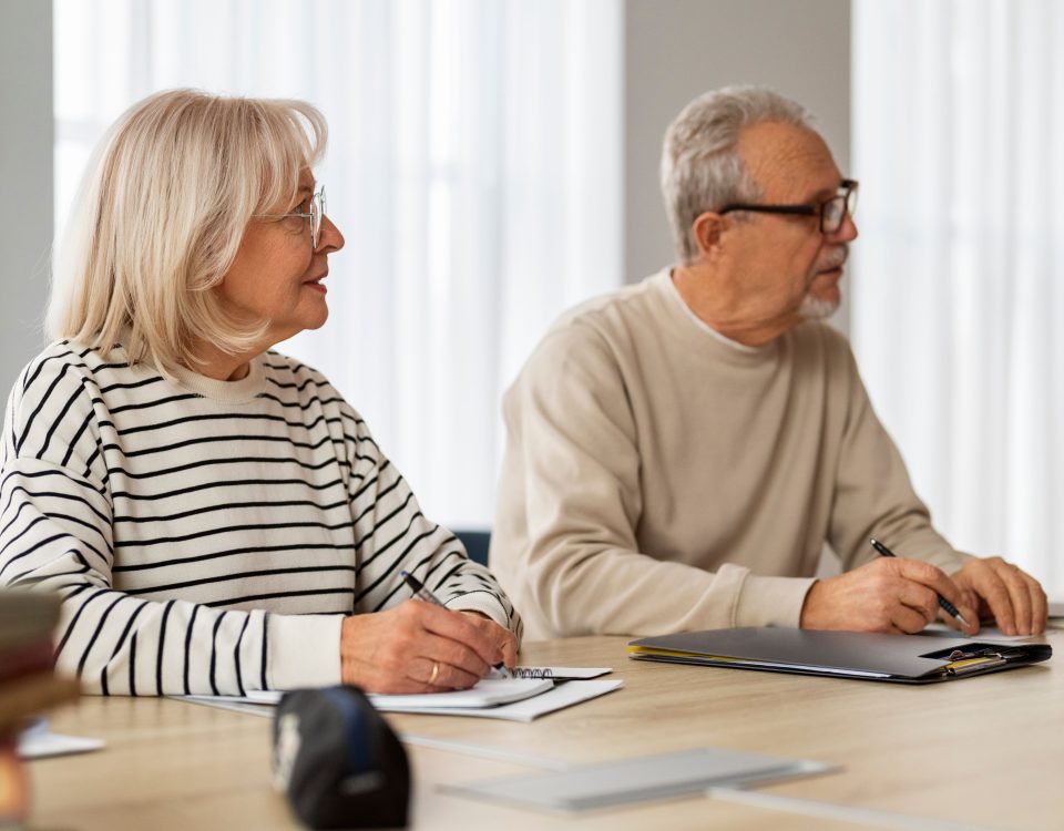 Man and woman with paperwork