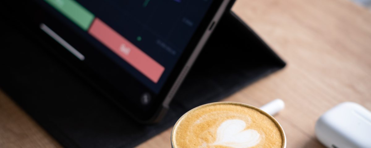 Stock investments on tablet